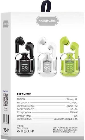 Yesplus TWS-17 In-ear Bluetooth Handsfree Earphones with Sweat Resistance and Charging Case Green view 3