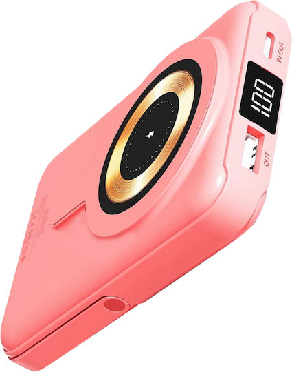 Urban Factory MagSafe Power Bank 10000mAh with USB-A Output Port and USB-C Output Port Pink view 2