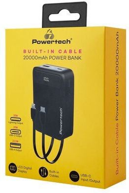 Powertech PT-1504 Power Bank 20000mAh 22.5W with USB-A Port Power Delivery / Quick Charge 4.0 Black view 7
