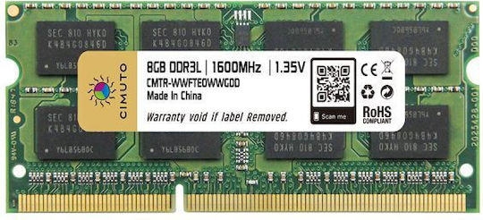 Cimuto 8GB DDR3 RAM with 1600 Speed for Laptop (DHZJSVMBM) vista 2