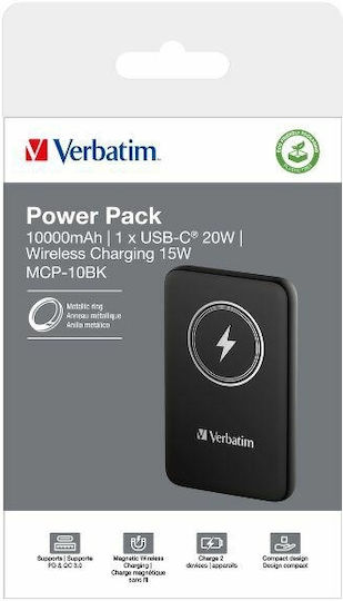 Verbatim `N` Go Power Bank 10000mAh 15W Black view 5