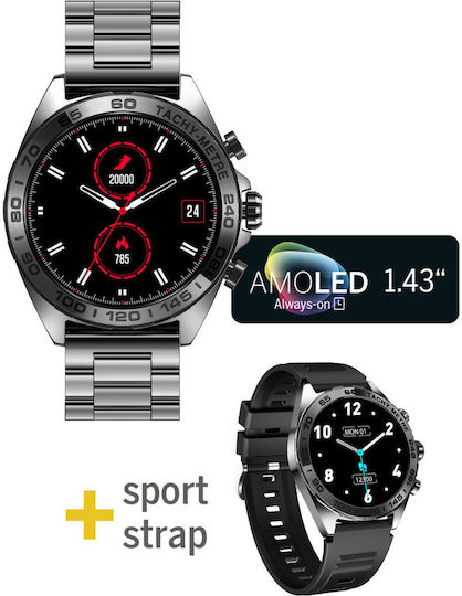Bea-fon 501 Stainless Steel Smartwatch (Black) view 4