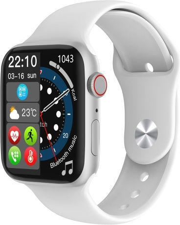 W38 1.9 Inch Color Screen Smart Watch Support Heart Rate Monitoring Blood Pressure Monitoring White view 1