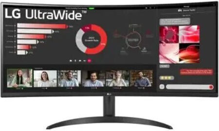 LG 34WR50QK-B Ultrawide VA HDR Curved Monitor 34" QHD 3440x1440 with Response Time 5ms GTG