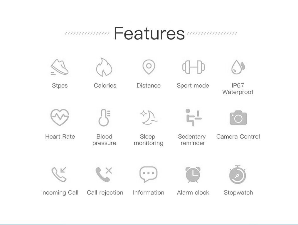 Rubicon SR014E Smartwatch with Heart Rate Monitor (Black) vista 3