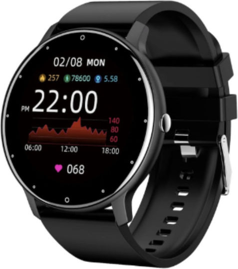 GF03 UltraSLIM 46mm Smartwatch with Heart Rate Monitor (Black)