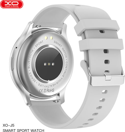 XO J5 Smartwatch with Heart Rate Monitor (Silver) view 3