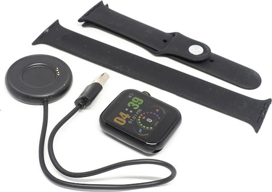 T600+ Smartwatch with Heart Rate Monitor (Black) view 2