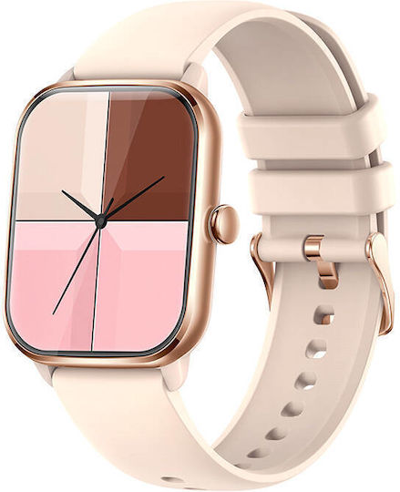 Colmi C61 Aluminium Smartwatch with Heart Rate Monitor (Pink)