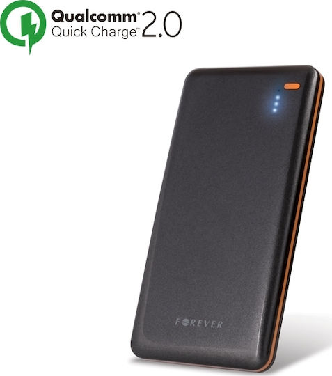 Forever PTB-03 Power Bank 10000mAh with 2 USB-A Ports Quick Charge 2.0 Black