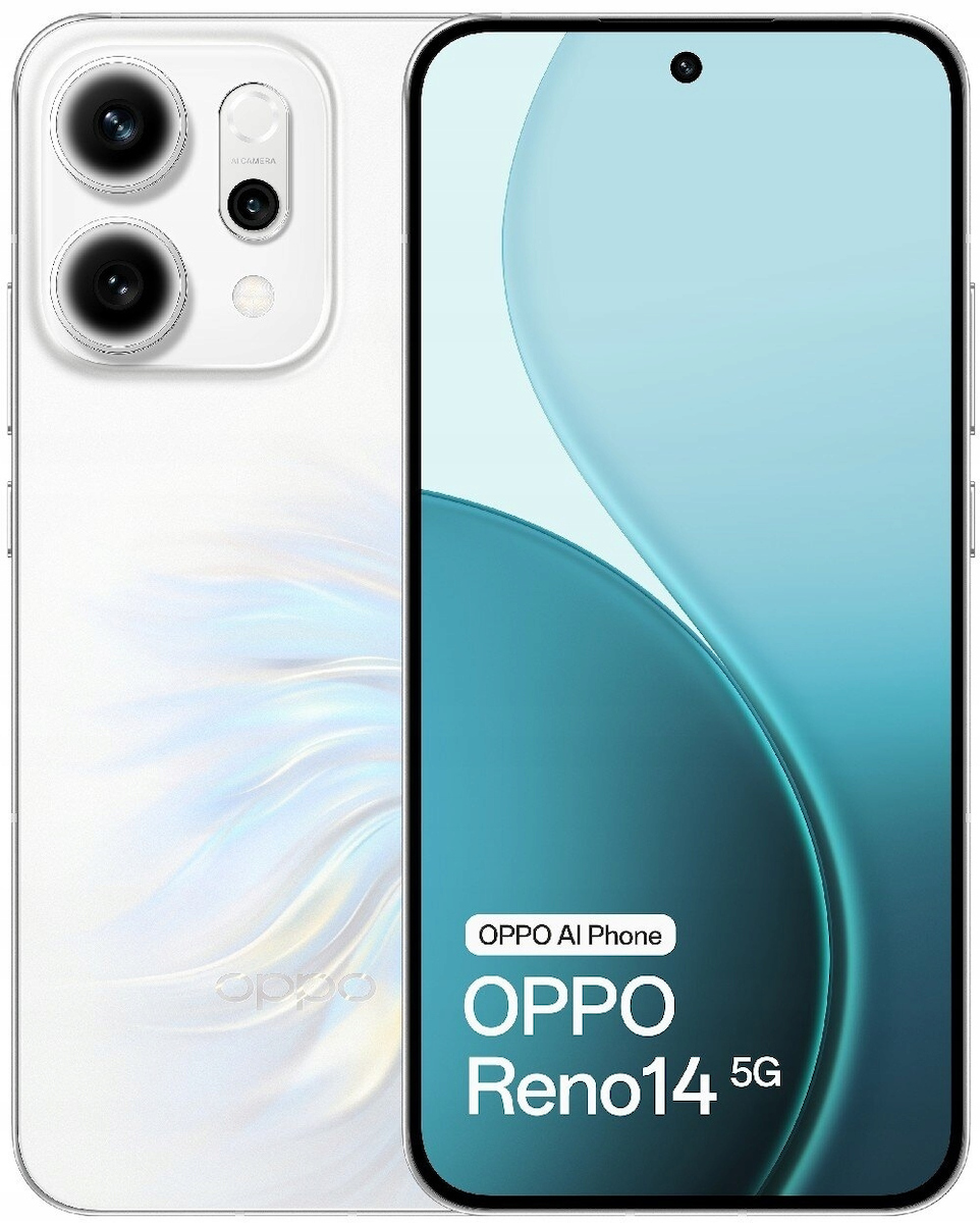 Oppo Reno14 5G Dual SIM (12/512GB) Opal White view 1