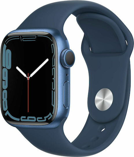 Apple Watch Series 7 Aluminium 45mm Waterproof with Heart Rate Monitor (Blue) vue 2