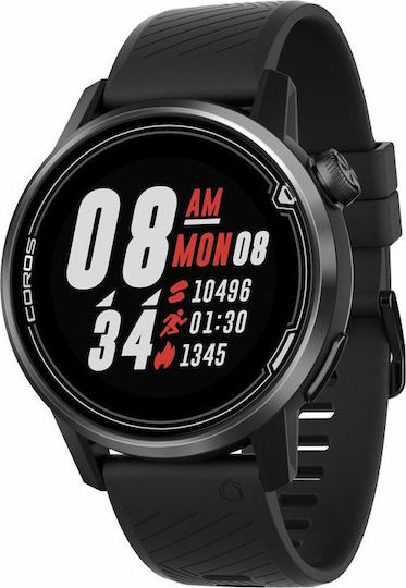 Coros Apex Stainless Steel 42mm Smartwatch with Heart Rate Monitor (Black) view 2