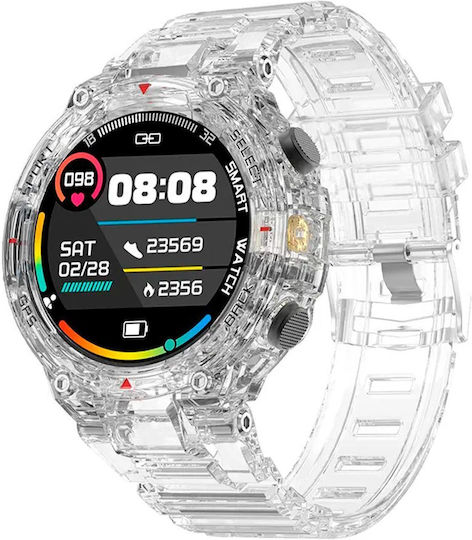NO.1 DT5 Smartwatch with Heart Rate Monitor (Transparent)
