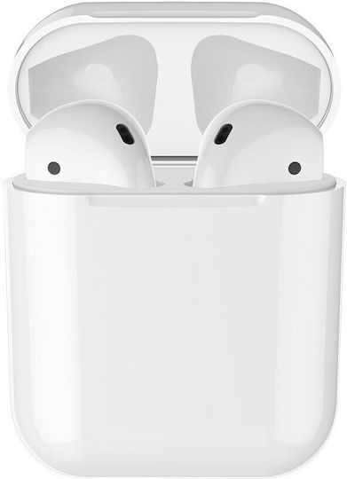 V6 Earbud Bluetooth Handsfree Earphones with Charging Case White view 4