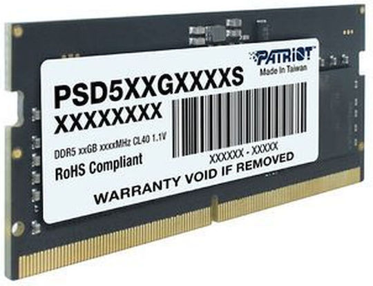 Patriot Signature DDR5 with Module 1x16GB and Speed 5600 for Laptop PSD516G560081S view 4