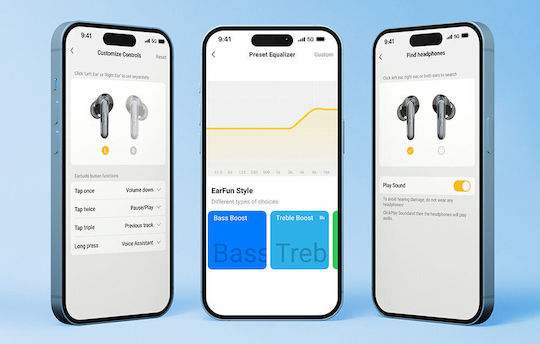 Earfun Air2 In-ear Bluetooth Handsfree Earphones with Sweat Resistance and Charging Case Black view 7