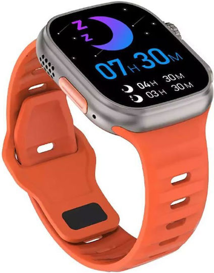 DT NO.1 DT8 Ultra Aluminium 43mm Smartwatch with Heart Rate Monitor (Orange) view 9