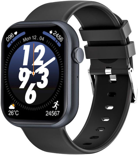 Celly Smartwatch with Heart Rate Monitor (Black)