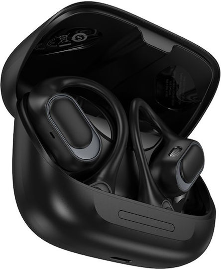 Hoco EA11 Open Ear Bluetooth Handsfree Earphones with Charging Case Black view 3