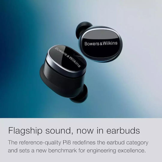 Bowers & Wilkins Pi8 In-ear Bluetooth Handsfree Earphones with Sweat Resistance and Charging Case Anthracite Black view 7