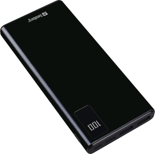 Sandberg 420-58 Power Bank 10000mAh 20W with 2 USB-A Ports and USB-C Port Power Delivery / Quick Charge 3.0 Black view 1