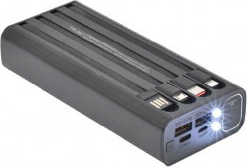 Treqa TR-967 Power Bank 20000mAh with 2 USB-A Ports and USB-C Port Black view 4