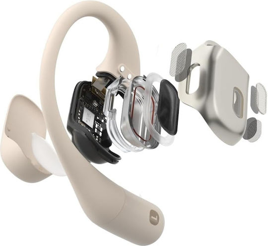 Aftershokz Openfit Open Ear Bluetooth Handsfree Earphones with Sweat Resistance and Charging Case White vista 4