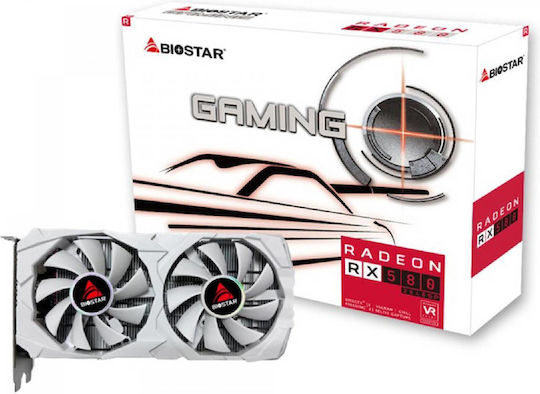 Biostar Radeon RX 580 8GB GDDR5 Gaming 2048sp White Graphics Card (VA5825RQ82)