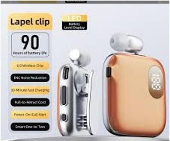 K91 In-ear Bluetooth Handsfree Lapel Headset Orange 视图 2