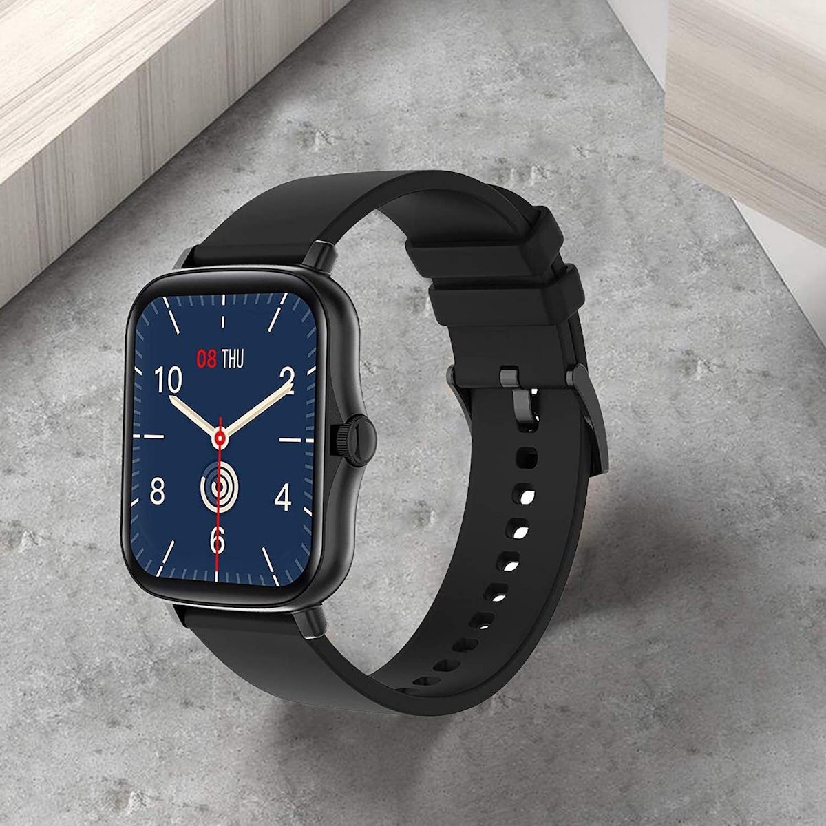 YFIT Aluminium Smartwatch with Heart Rate Monitor (Black) vue 8