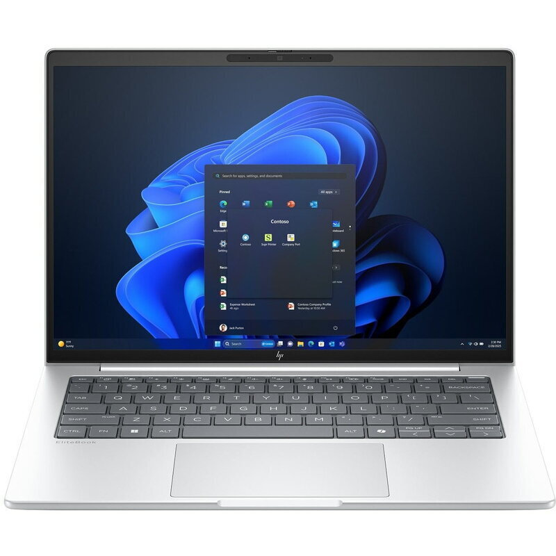 HP EliteBook 8 G1i 14" IPS QHD+ (Ultra 7-258V/32GB/1TB SSD/W11 Pro) Glacier Silver (US Keyboard) view 8