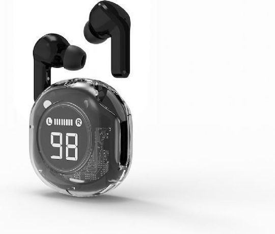 Gembird Transparent In-ear Bluetooth Handsfree Earphones with Charging Case Black view 3
