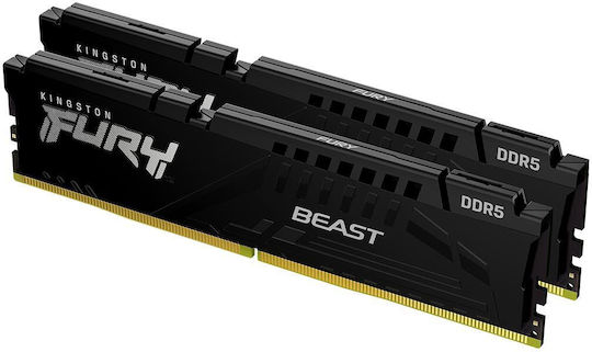 Kingston Fury Beast Black EXPO DDR5 32GB RAM with 2x16GB Modules and Speed 6000 for Desktop KF560C36BBE2K2-32 view 2