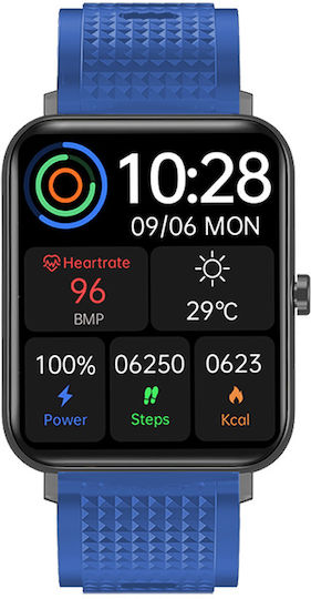 DAS.4 SU02 Smartwatch with Heart Rate Monitor (Blue) view 2