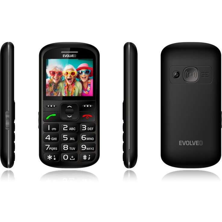 Evolveo EasyPhone XS Single SIM Mobile with Large Buttons Black view 7