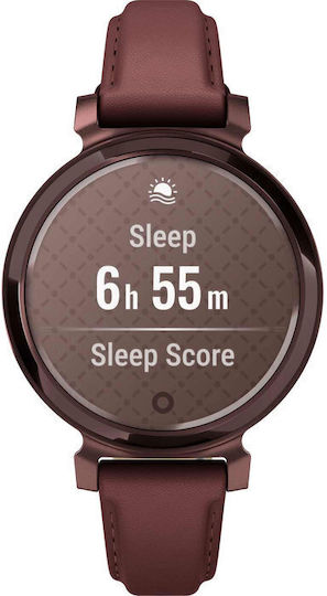 Garmin Lily 2 Classic Aluminium Waterproof Smartwatch with Heart Rate Monitor (Dark Bronze with Mulberry Leather Band) view 2