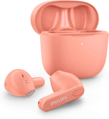 Philips TAT2236 Earbud Bluetooth Handsfree Earphones with Charging Case Light Pink view 1