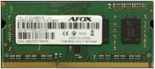 Afox DDR3 with Module 1x8GB and Speed 1600 for Laptop AFSD38BK1P