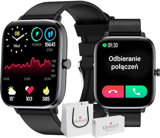 Giewont 230-2 Smartwatch with Heart Rate Monitor (Black) view 1