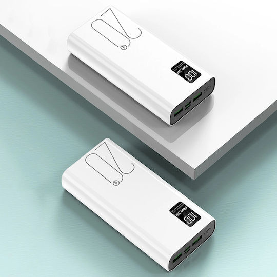 Power Bank 20000mAh with 2 USB-A Ports and USB-C Port White vue 3