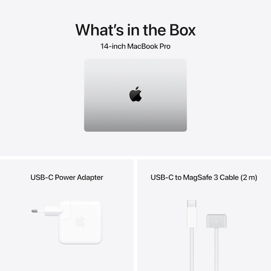 Apple MacBook Pro 14" (2024) 14.2" Retina Display 120Hz (M4-Pro 12-core/24GB/512GB SSD) Silver (GR Keyboard) Ansicht 8