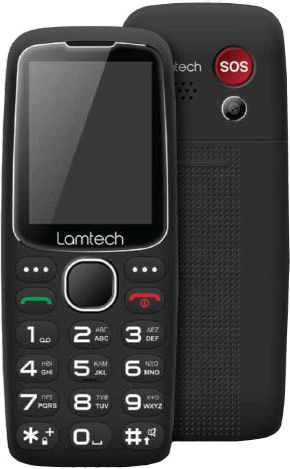 Lamtech Tiny L II Dual SIM Mobile with Large Buttons Black view 1