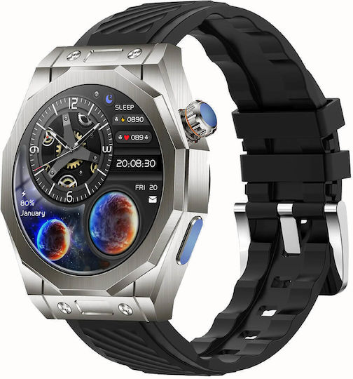 Microwear Smartwatch with Heart Rate Monitor (Black)