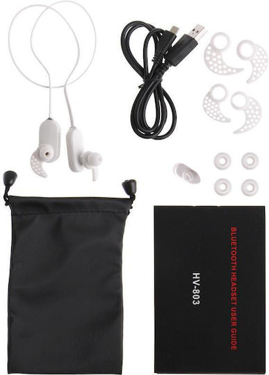 HV-803 In-ear Bluetooth Handsfree Earphones White view 3