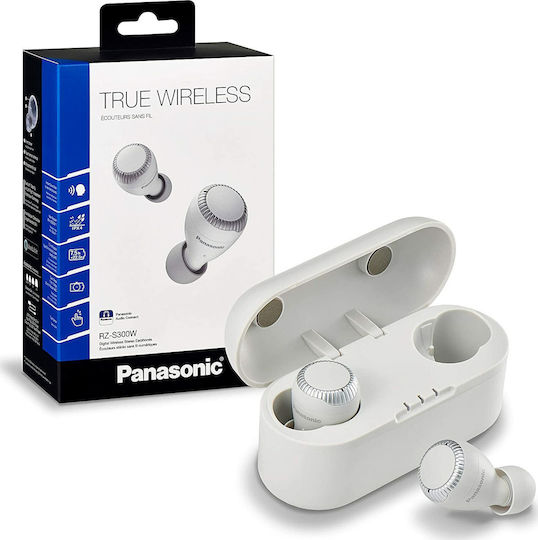 Panasonic RZ-S300WE In-ear Bluetooth Handsfree Earphones with Sweat Resistance and Charging Case White view 3