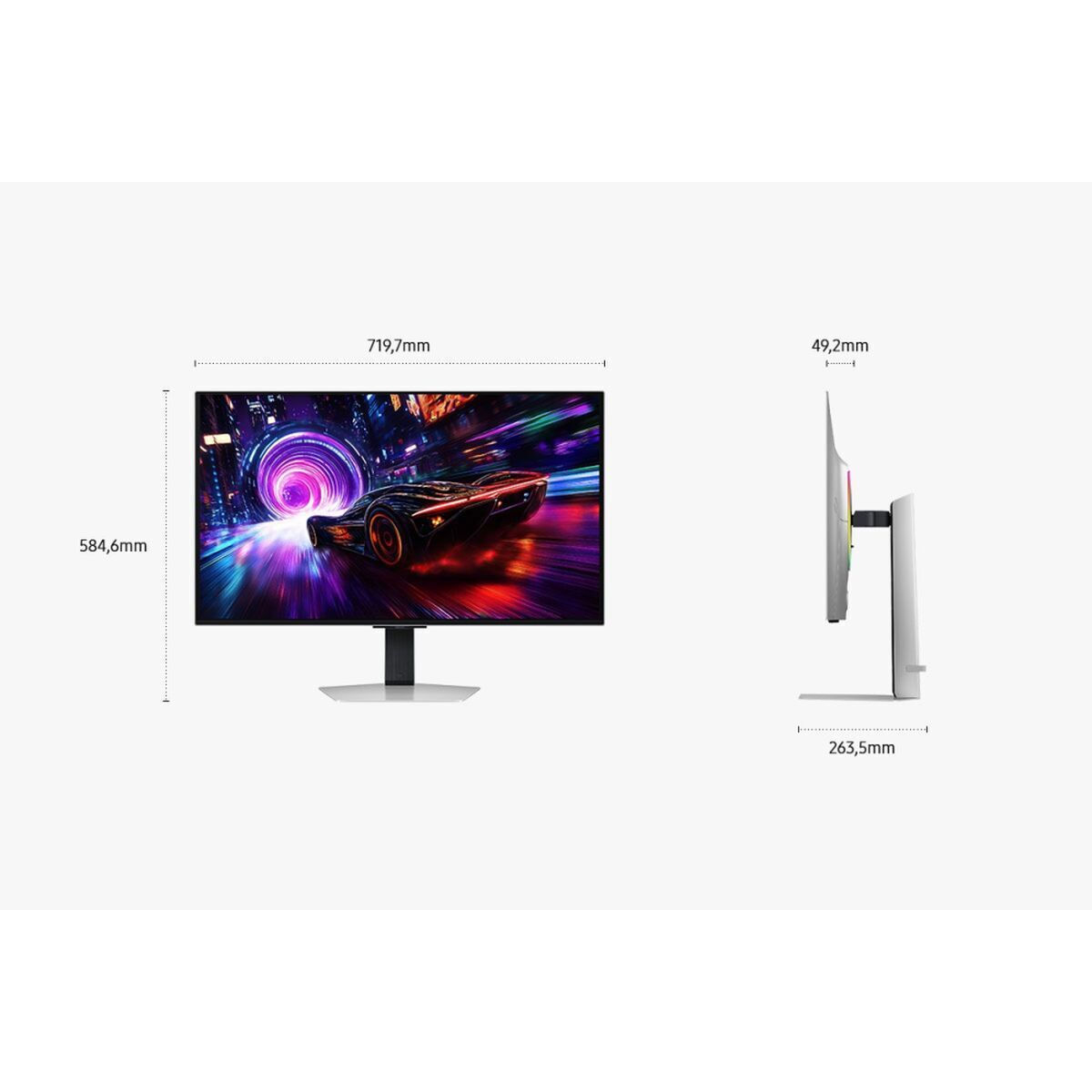 Samsung G8 G81SF OLED HDR Monitor 32" 4K 3840x2160 240Hz with Response Time 0.03ms GTG view 5