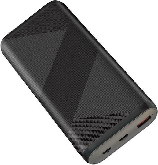 XO PR150 Power Bank 20000mAh 20W with USB-A Port and USB-C Port Power Delivery Black