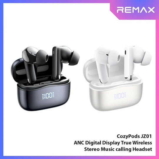 Remax JZ01 CozyPods In-ear Bluetooth Handsfree Earphones White vue 5