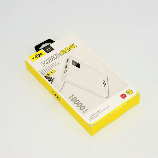 KLGO KP-60 Power Bank 10000mAh with 2 USB-A Ports White view 2